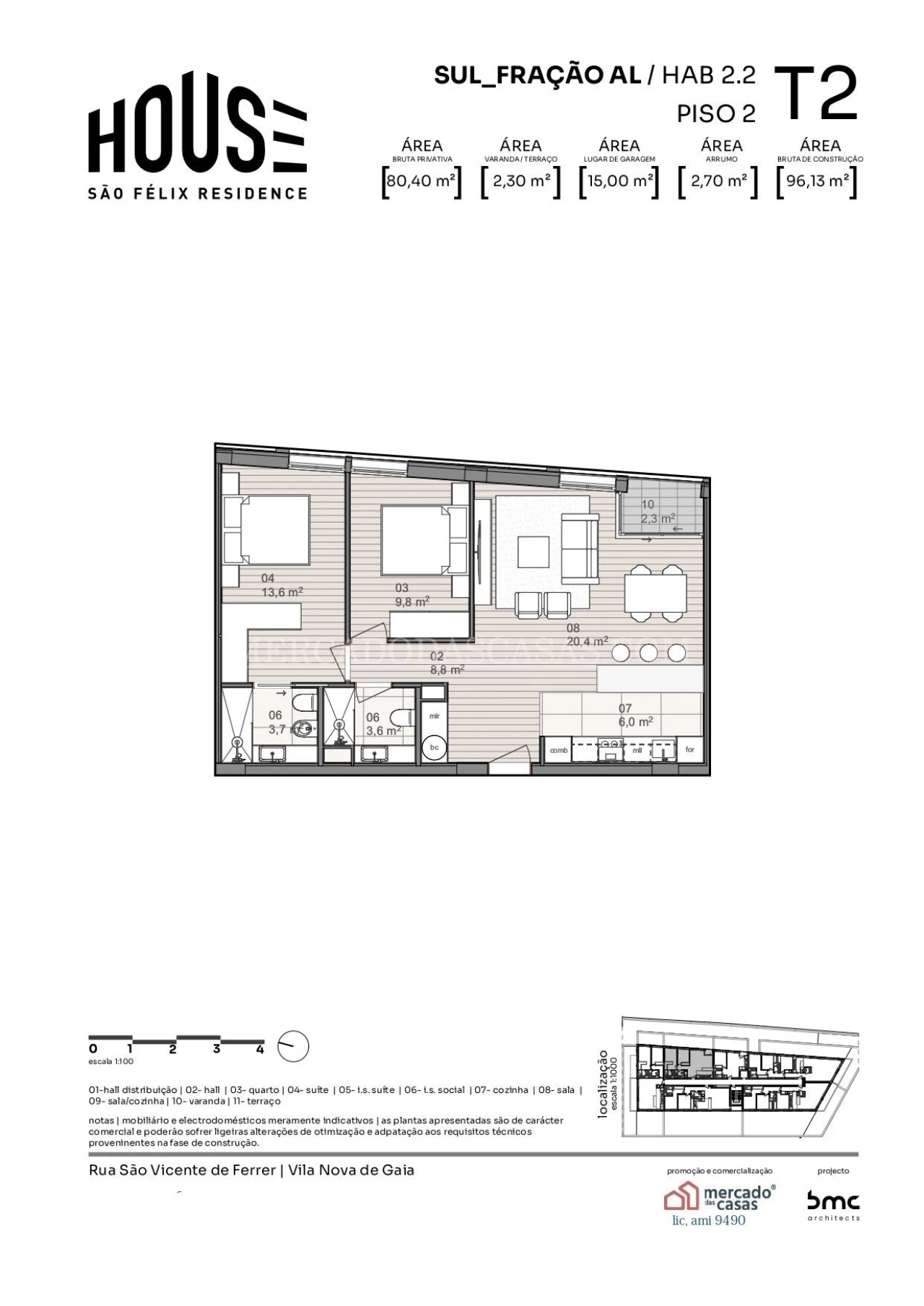 Apartamento T2 para Venda em São Felix da Marinha Foto 16