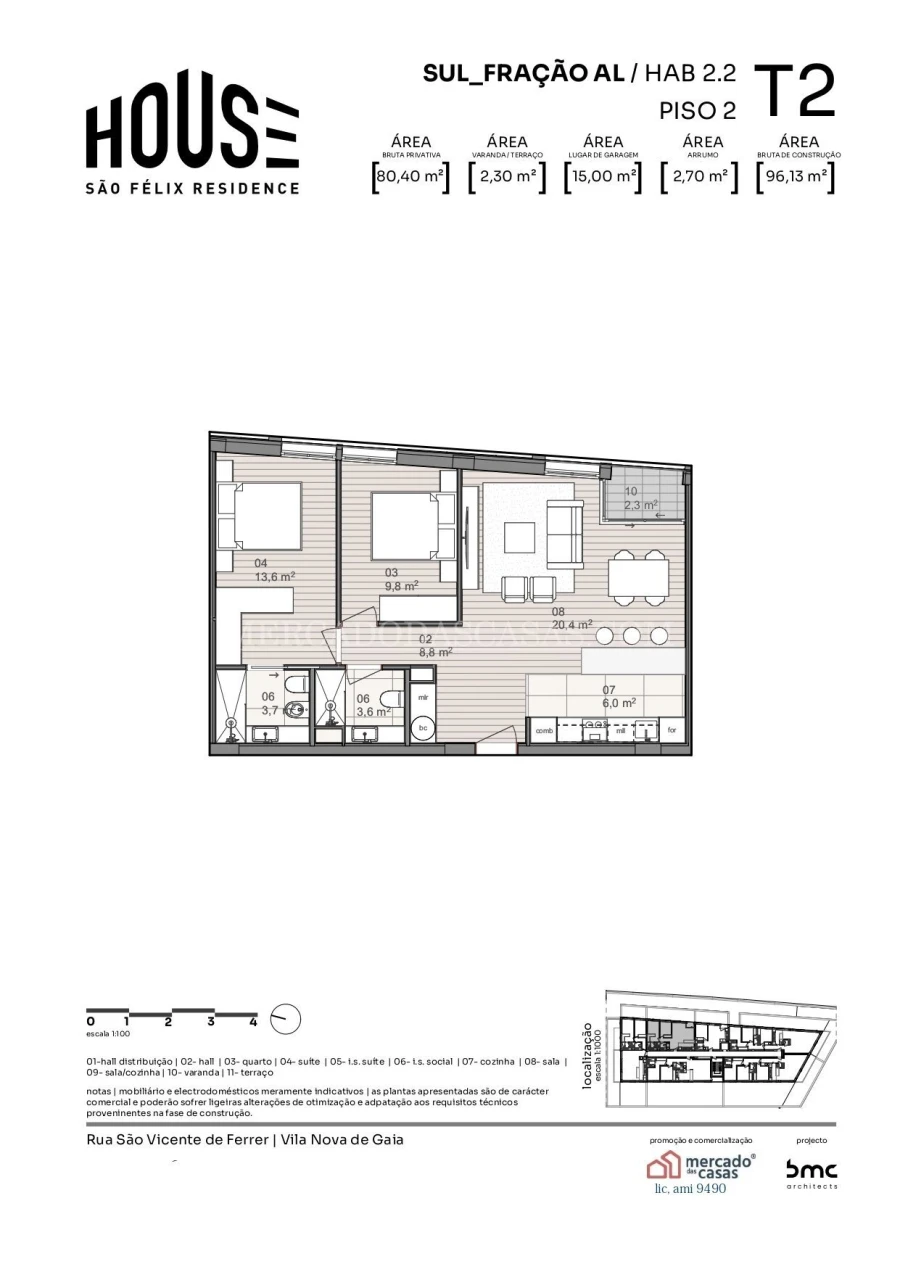 Apartamento T2 para Venda em São Felix da Marinha Foto 16