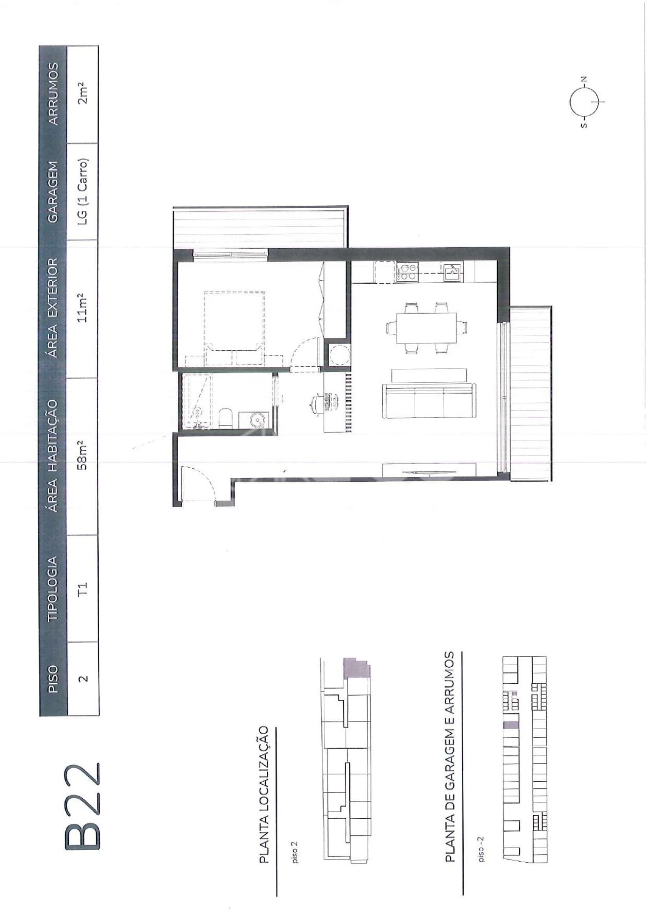 Apartamento T1 para Venda em São Felix da Marinha Foto 13
