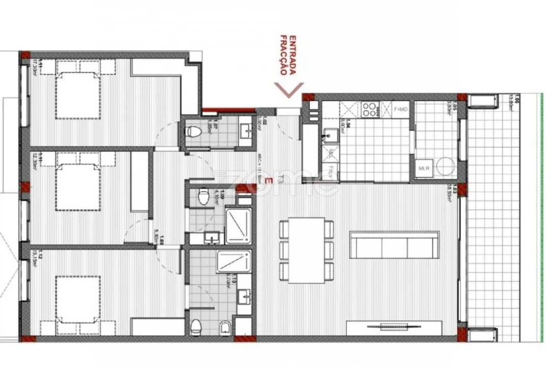 Apartamento T3 para Venda em Santa Marinha e São Pedro da Afurada Foto 31