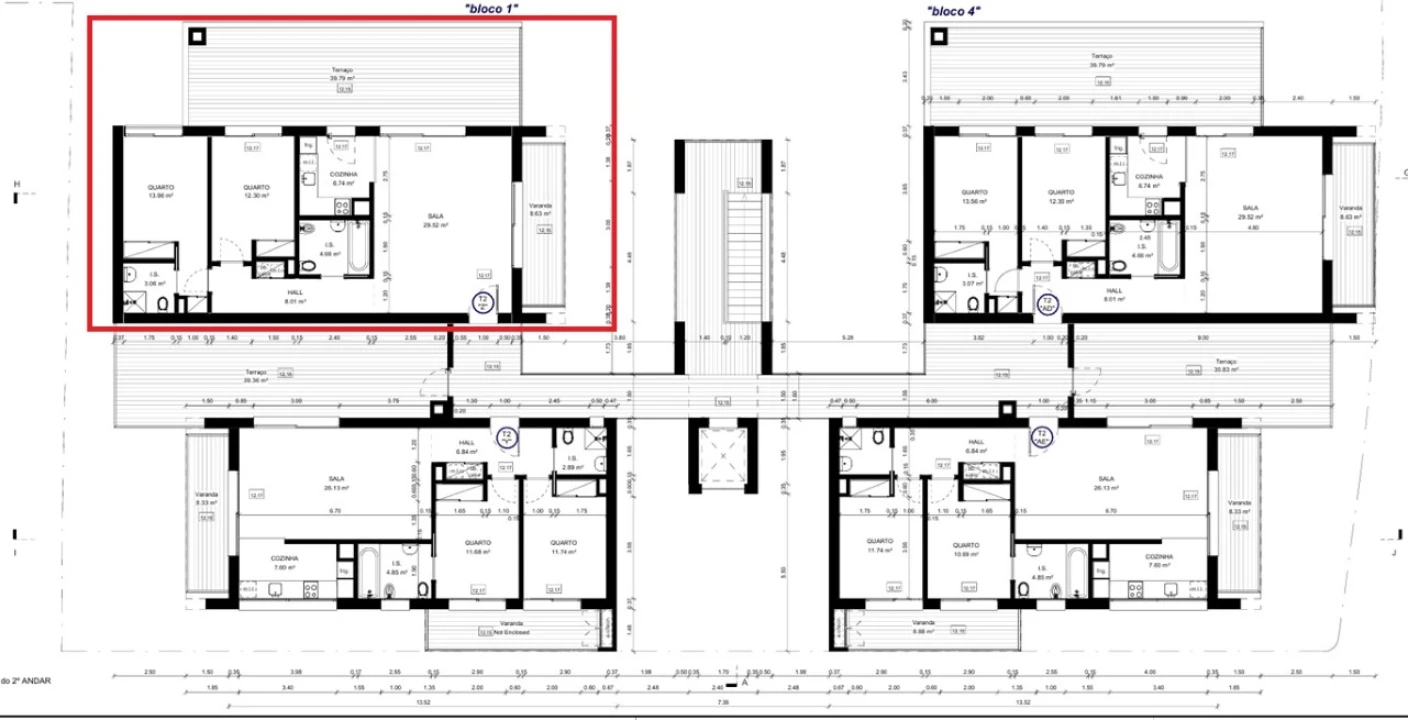 Apartamento T2 para Venda em Conceição e Cabanas de Tavira Planta 3