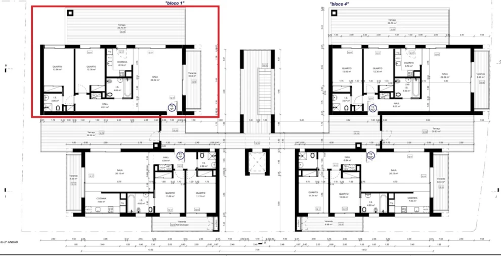 Apartamento T2 para Venda em Conceição e Cabanas de Tavira Planta 3