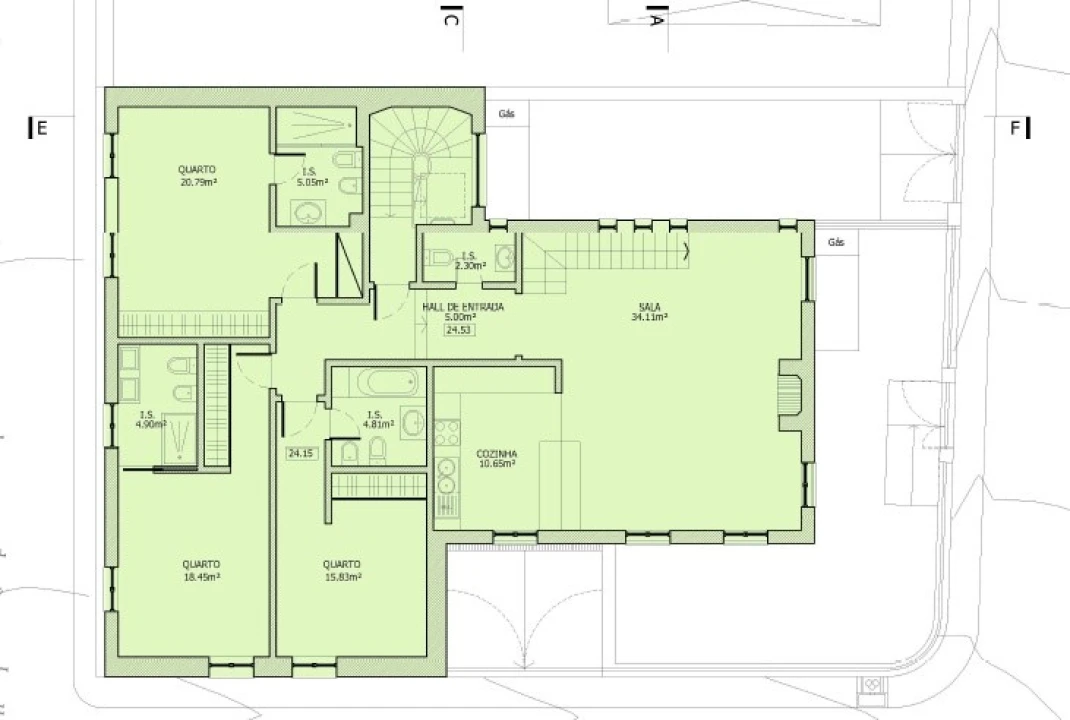 Apartamento T3 para Venda em Cascais e Estoril Planta 2