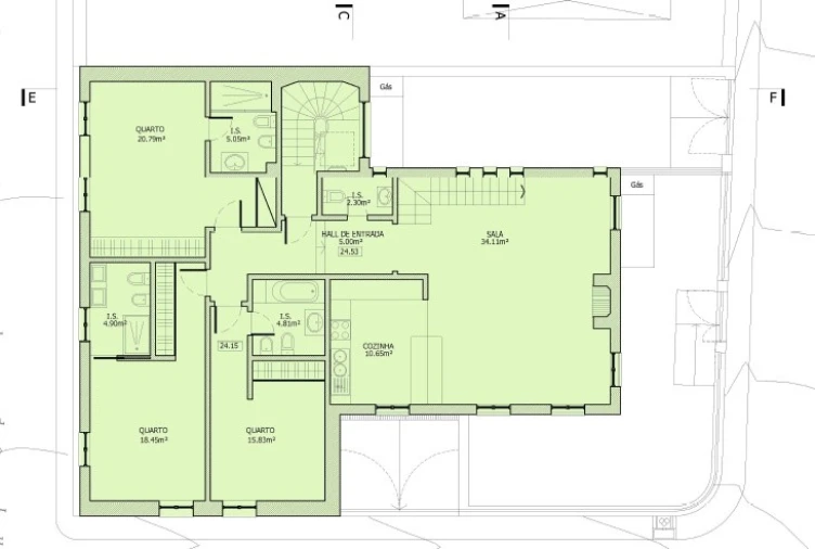 Apartamento T3 para Venda em Cascais e Estoril Planta 2