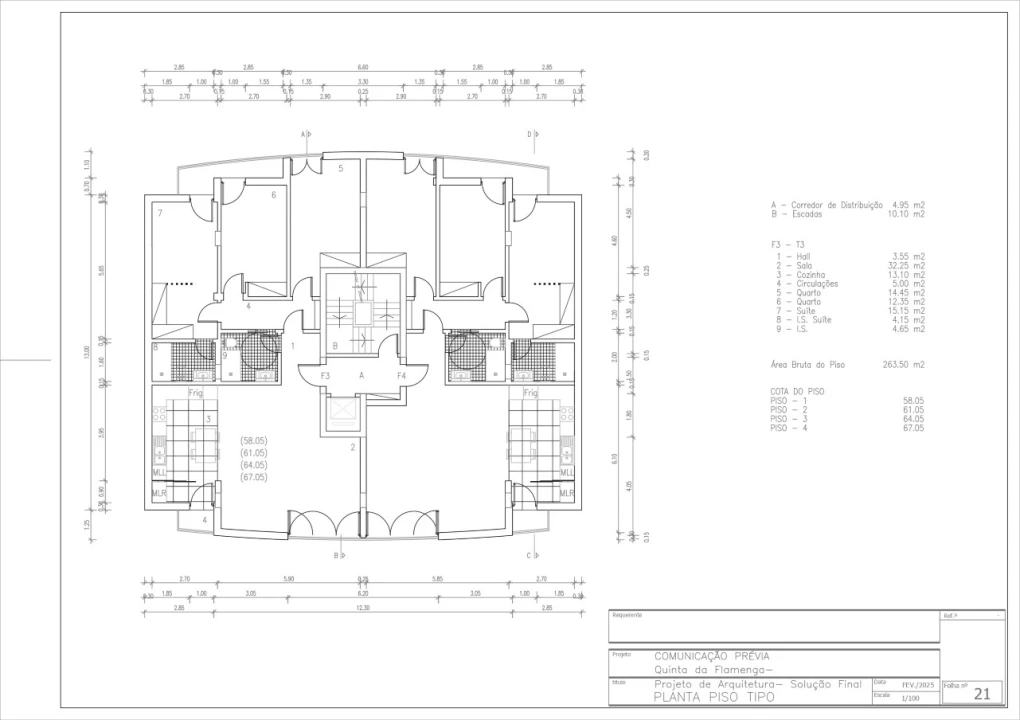 Apartamento T3 para Venda em Vialonga Planta 2