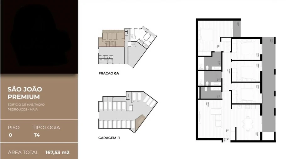 Apartamento T4 para Venda em Pedrouços Planta 1