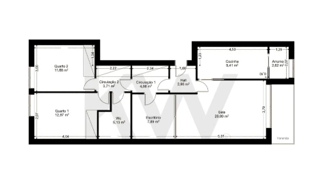 Apartamento T2 para Arrendamento em Seixas