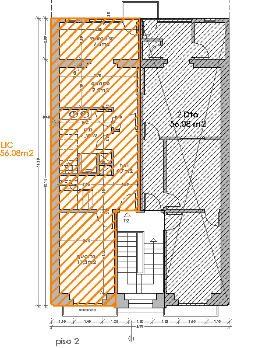 Apartamento T1 para Venda em São Vicente Planta 1