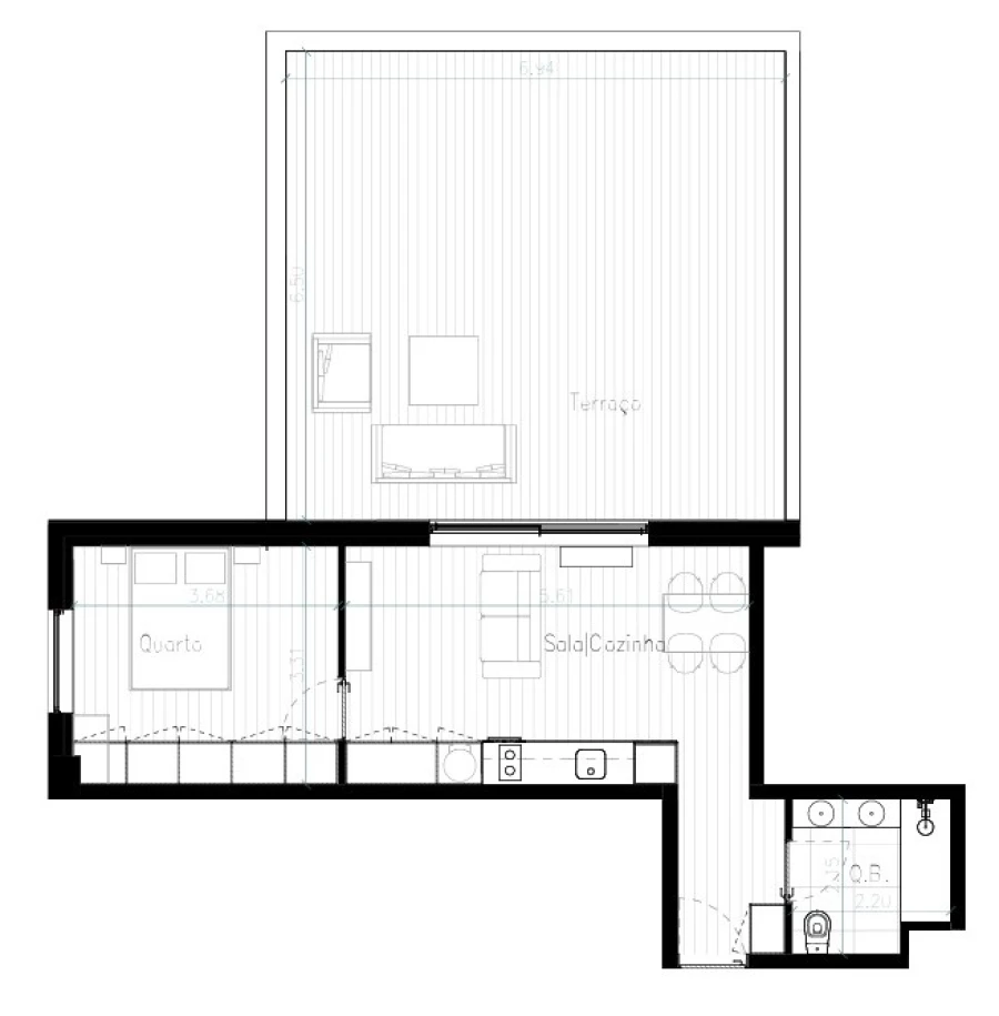 Apartamento T1 para Venda em Matosinhos e Leça da Palmeira Planta 1