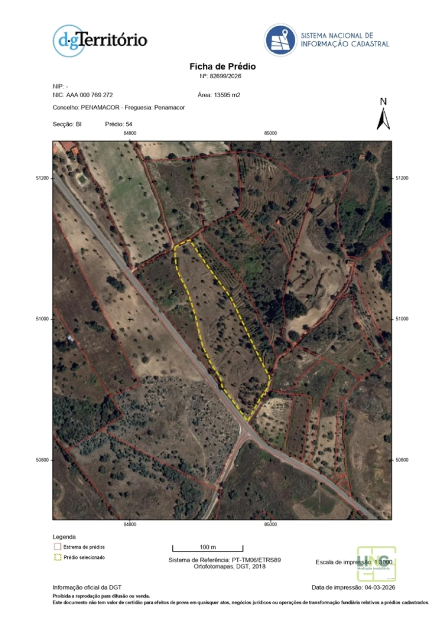 Terreno Agricola ou Rústico para Venda em Penamacor Planta 1