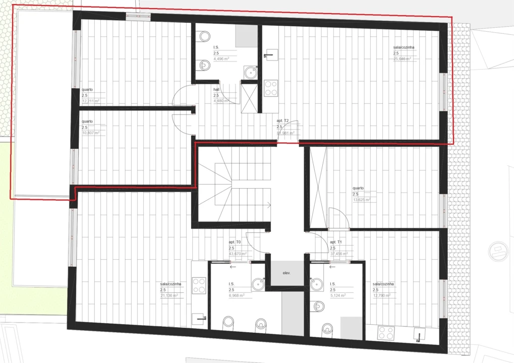 Apartamento T2 para Venda em Viseu Planta 3