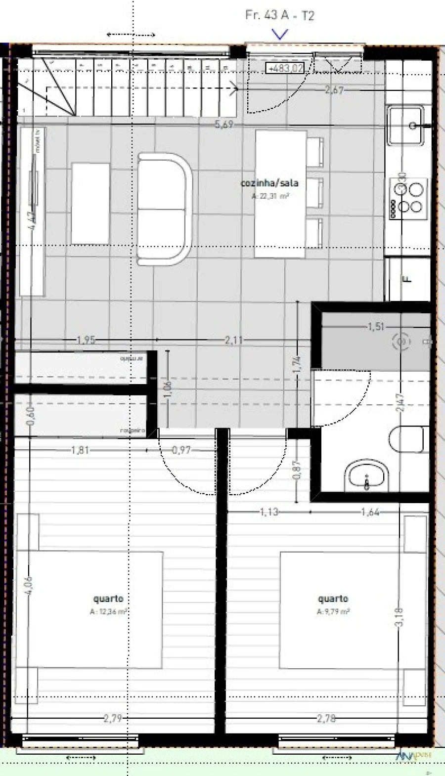Apartamento T4 para Venda em Rio de Loba Planta 1