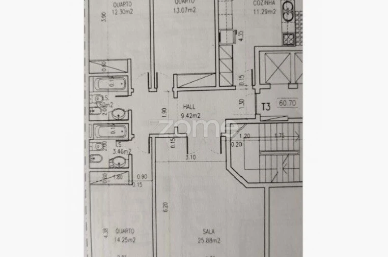 Apartamento T3 para Venda em Cascais e Estoril Planta 1