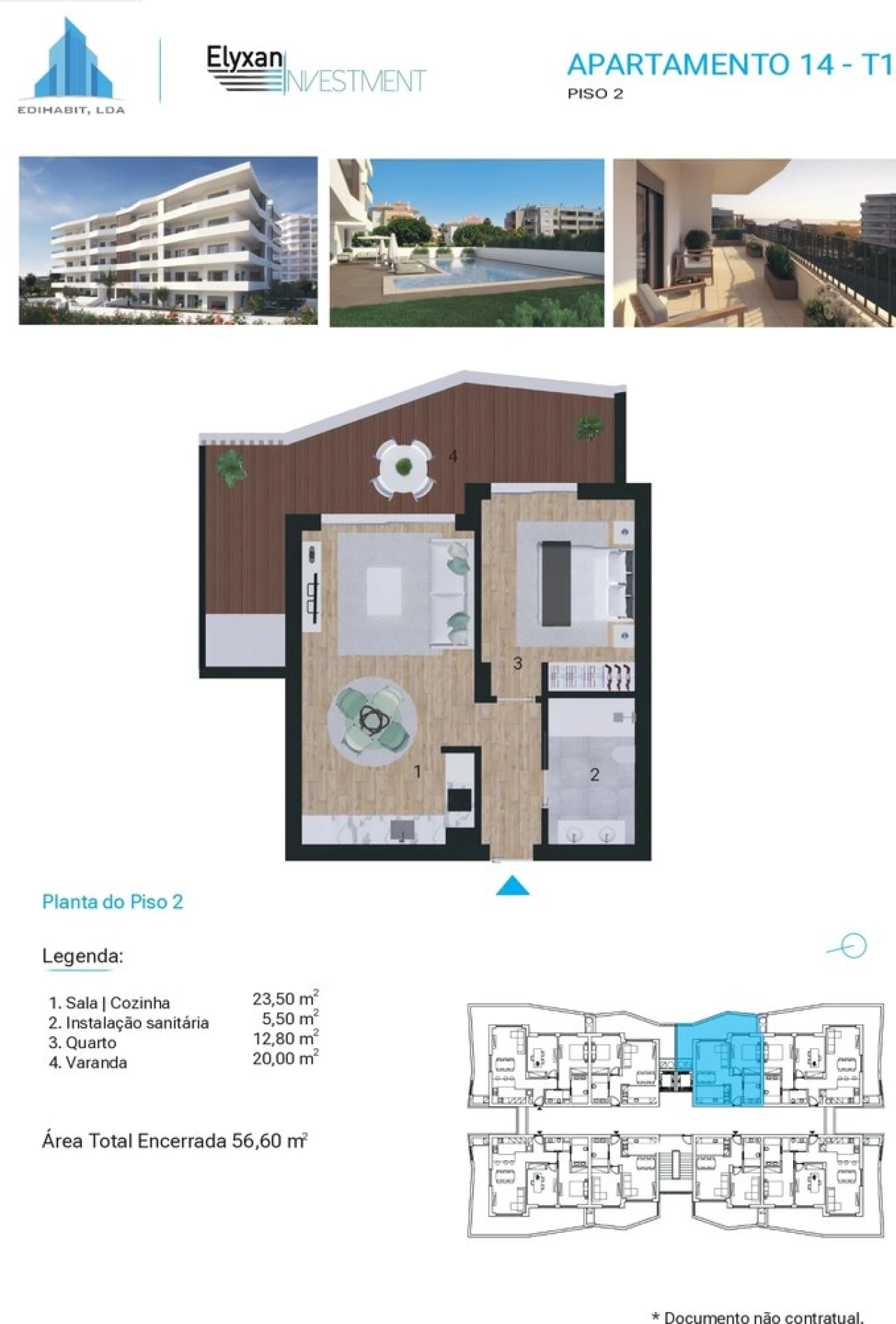 Apartamento T1 para Venda em Portimão Foto 26