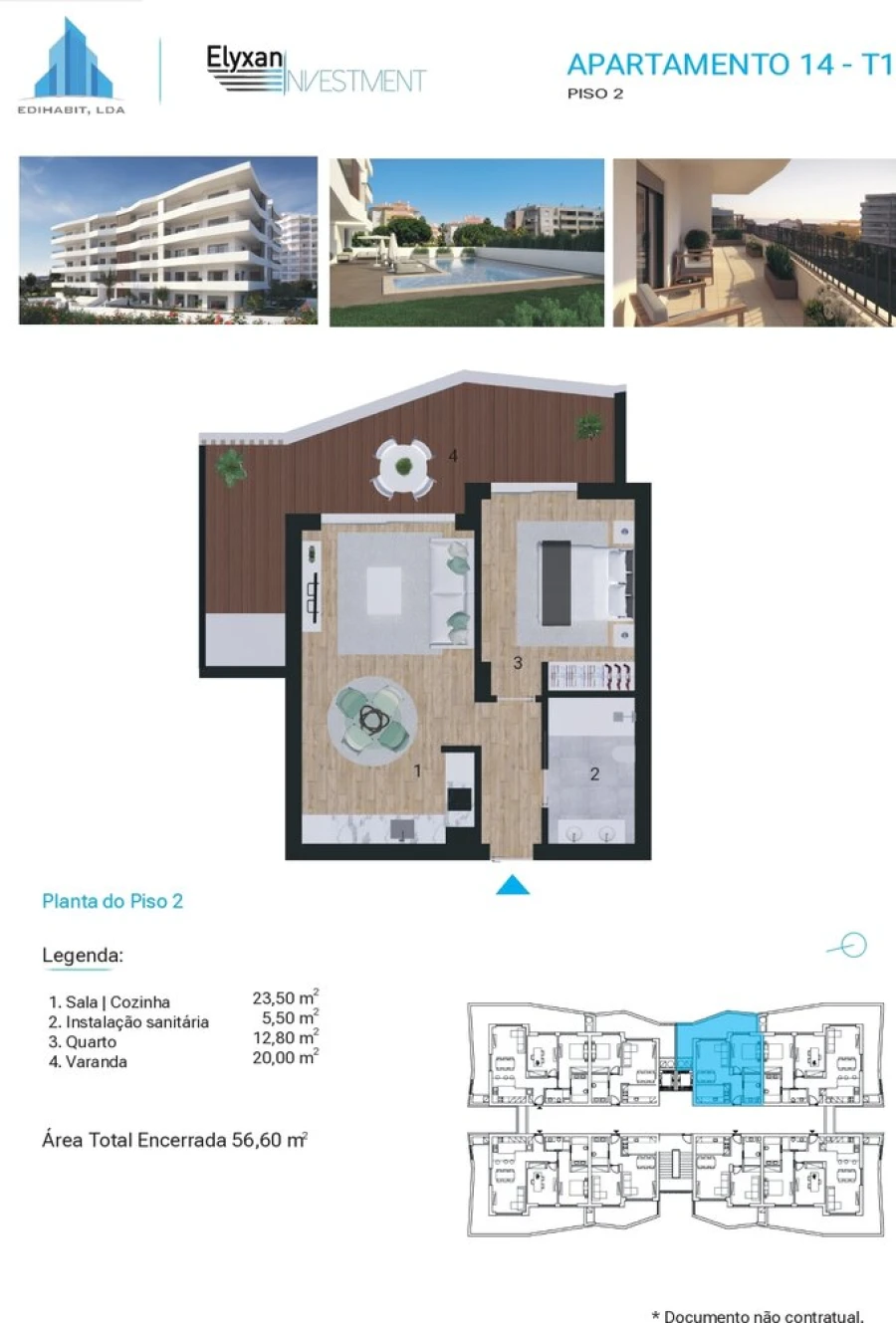 Apartamento T1 para Venda em Portimão Foto 26
