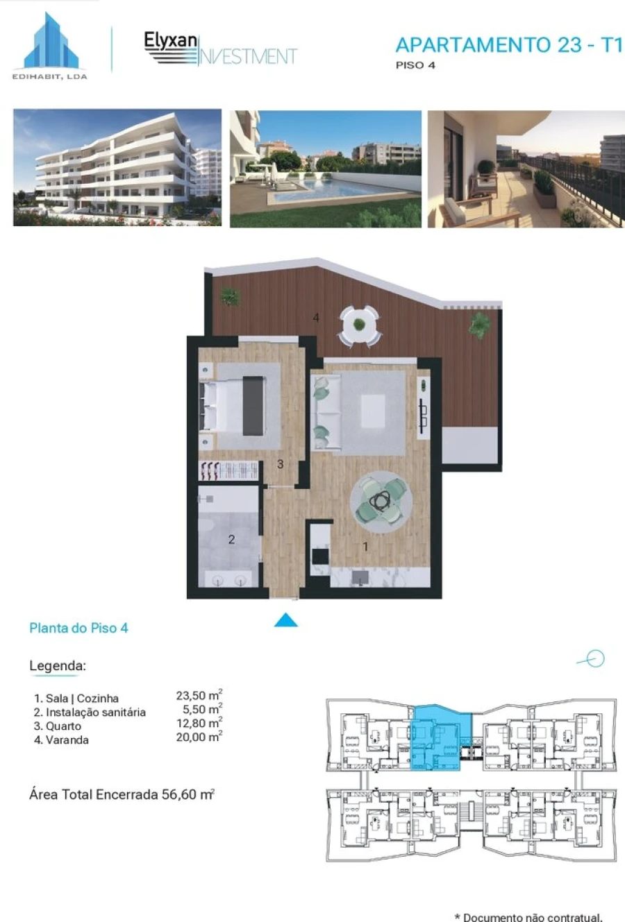 Apartamento T1 para Venda em Portimão Foto 28