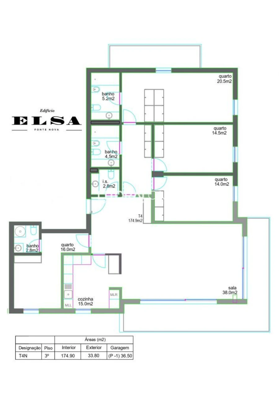 Apartamento T4 para Venda em Glória e Vera Cruz Foto 5