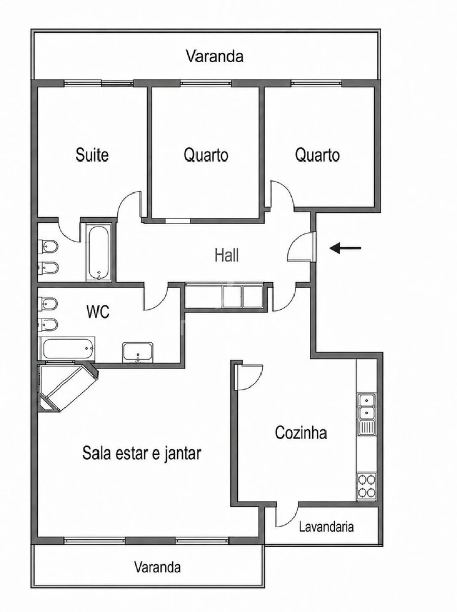 Apartamento T3 para Venda em Fatima Foto 25