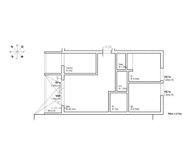 Apartamento T2 para Venda em Benavente Planta 1