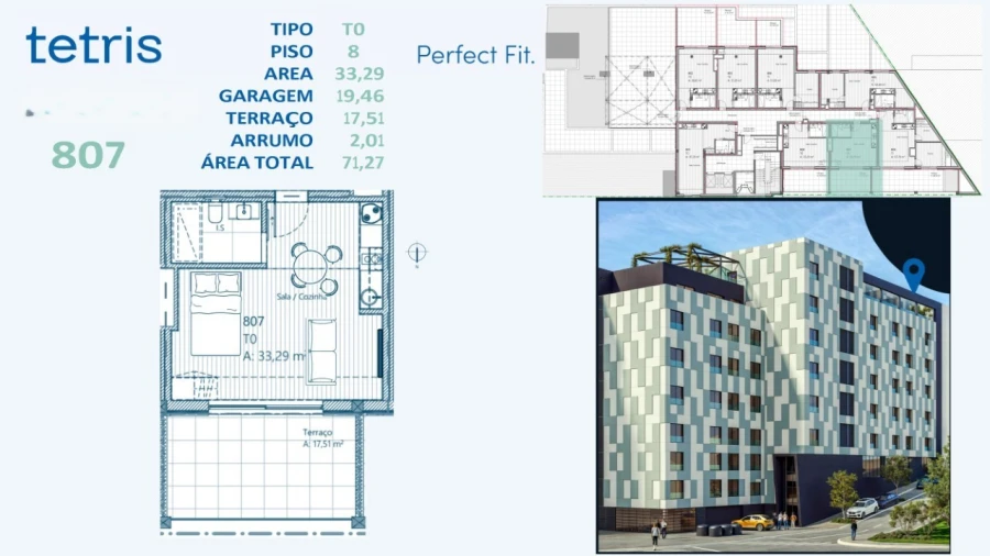 Apartamento para Venda em Mafamude e Vilar do Paraíso Planta 1