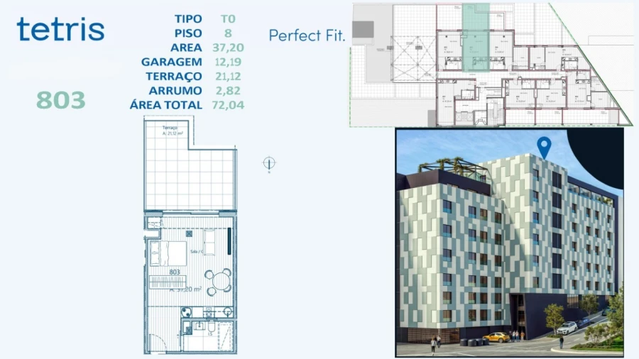 Apartamento para Venda em Mafamude e Vilar do Paraíso Planta 1
