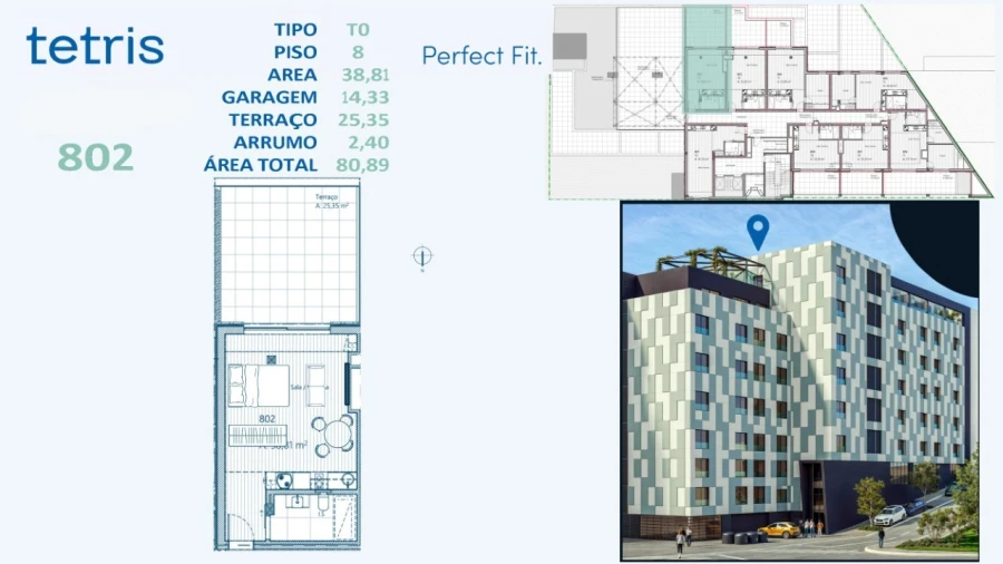 Apartamento para Venda em Mafamude e Vilar do Paraíso Planta 1