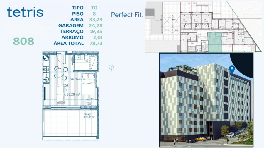 Apartamento para Venda em Mafamude e Vilar do Paraíso Planta 1