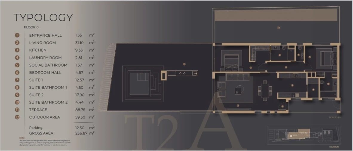 Apartamento T2 para Venda em São Martinho Planta 1