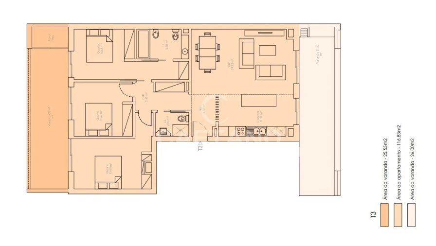 Apartamento T3 para Venda em Portimão Foto 23