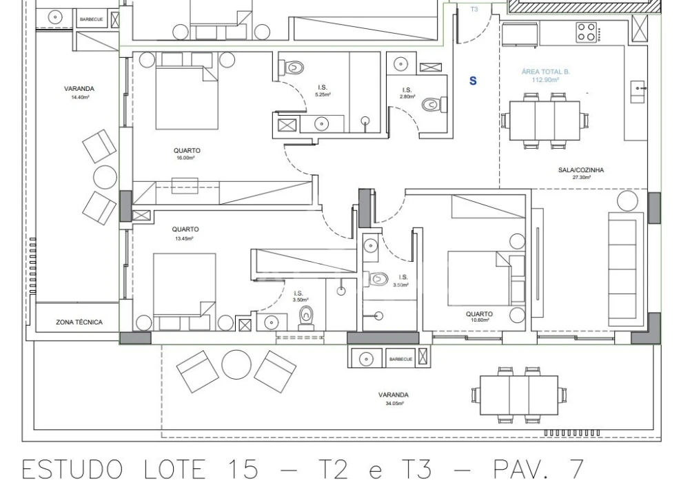 Apartamento T3 para Venda em Portimão Foto 22