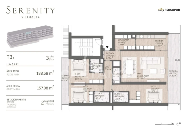 Apartamento T3 para Venda em Quarteira Foto 25