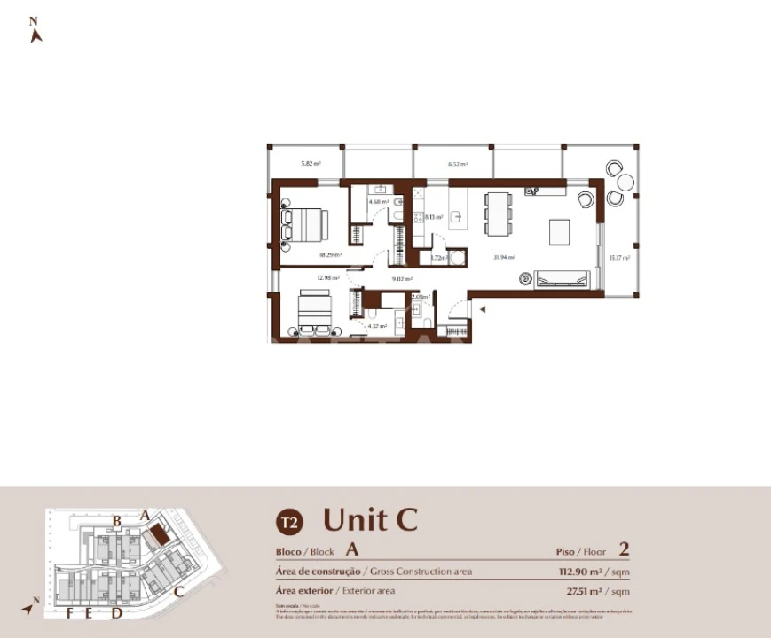 Apartamento T2 para Venda em Quarteira Foto 14