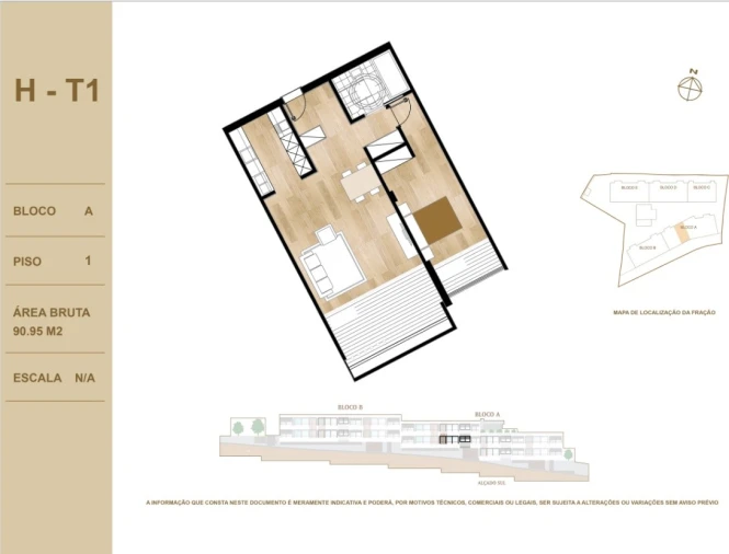 Apartamento T1 para Venda em São Martinho Planta 1