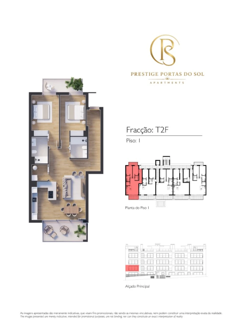 Apartamento T2 para Venda em Tavira (Santa Maria e Santiago) Planta 1