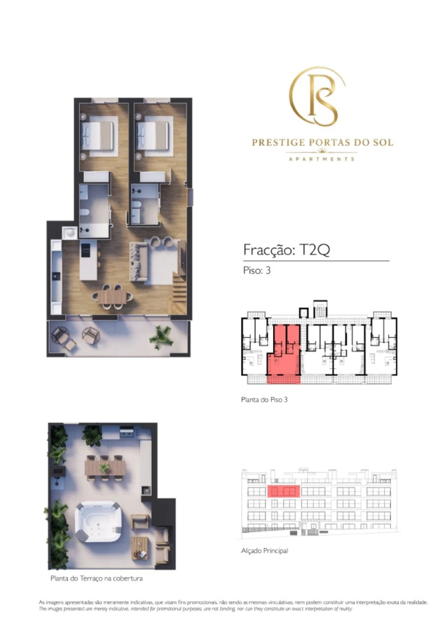 Apartamento T2 para Venda em Tavira (Santa Maria e Santiago) Planta 1