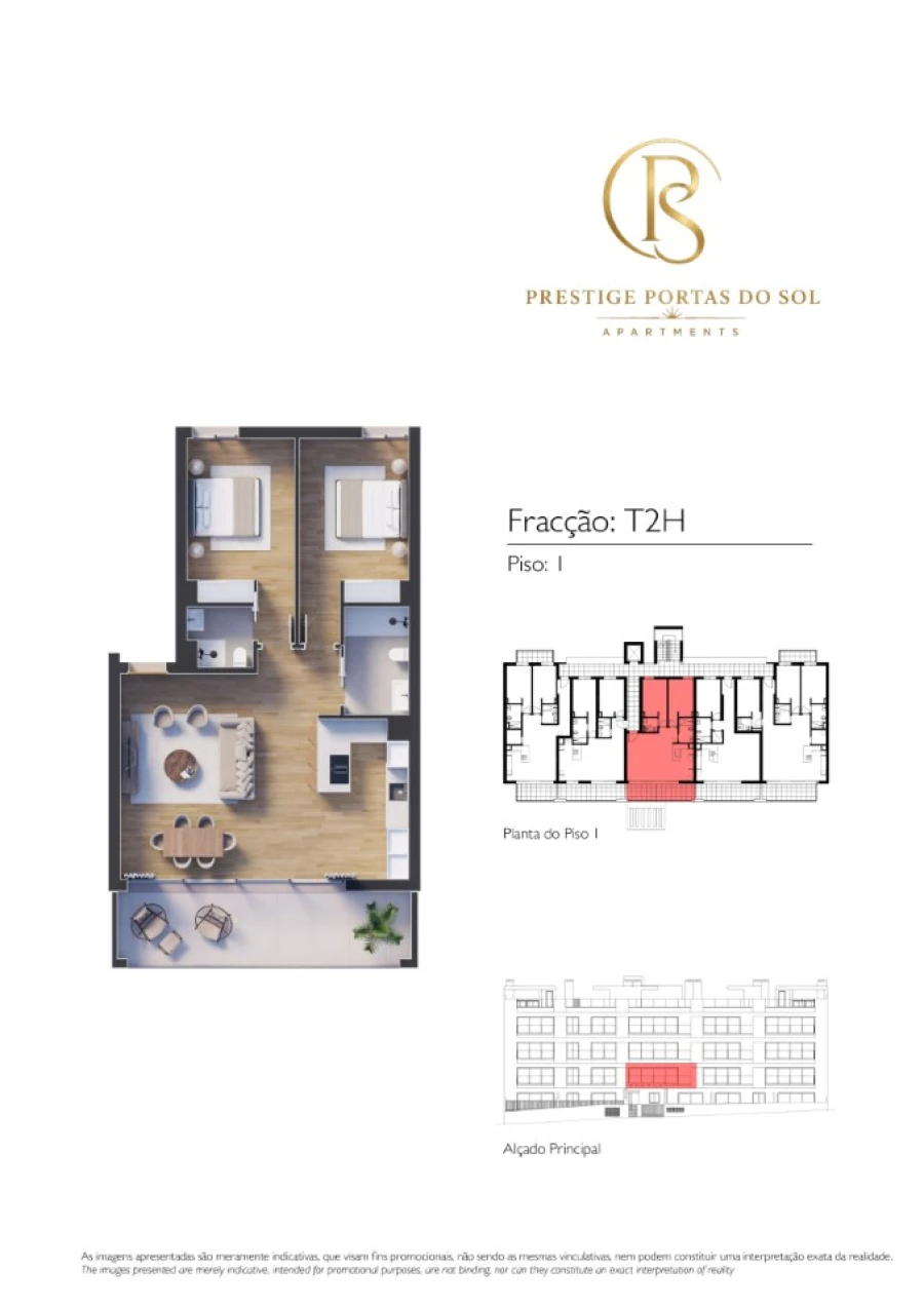 Apartamento T2 para Venda em Tavira (Santa Maria e Santiago) Planta 1