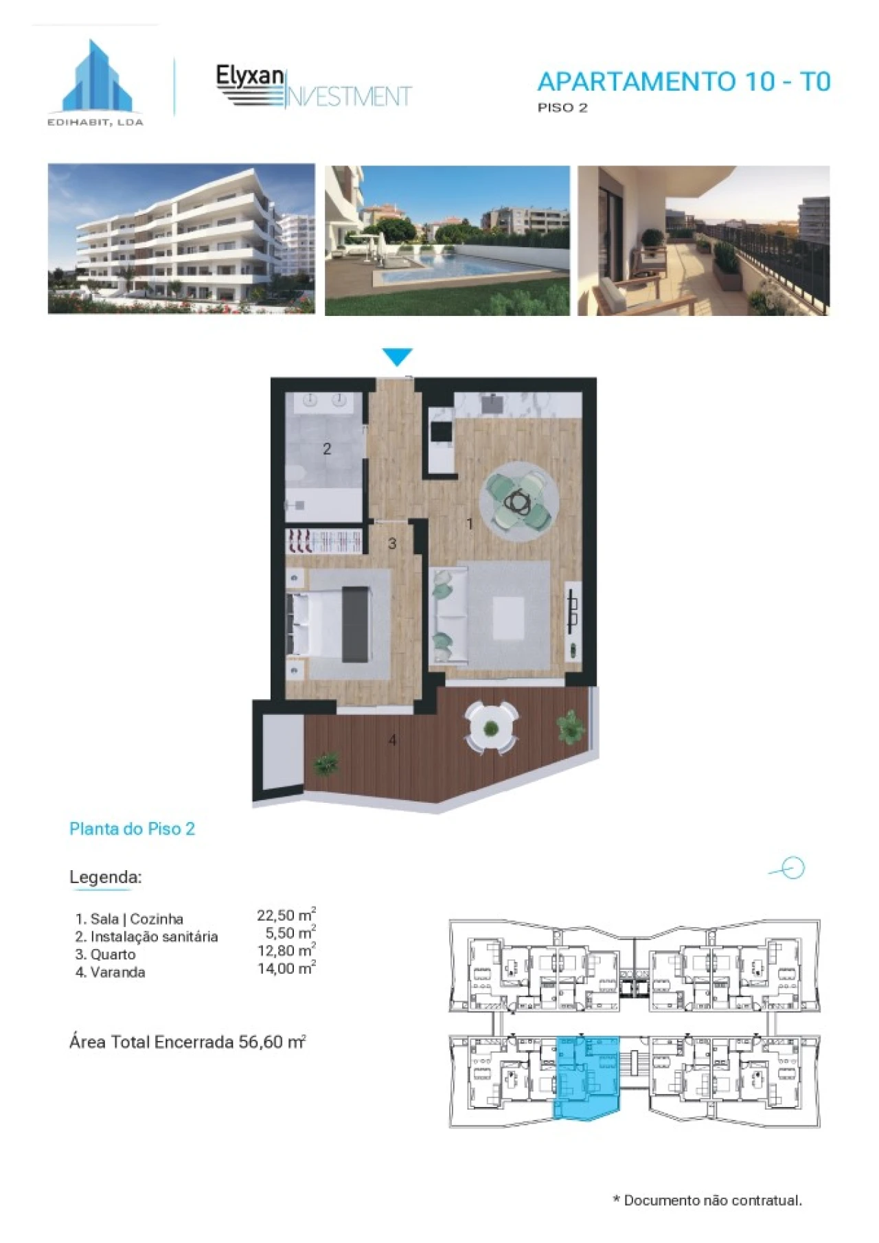 Apartamento T1 para Venda em Portimão Planta 4
