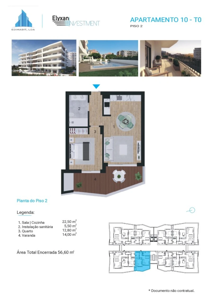 Apartamento T1 para Venda em Portimão Planta 4