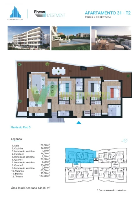 Apartamento T3 para Venda em Portimão