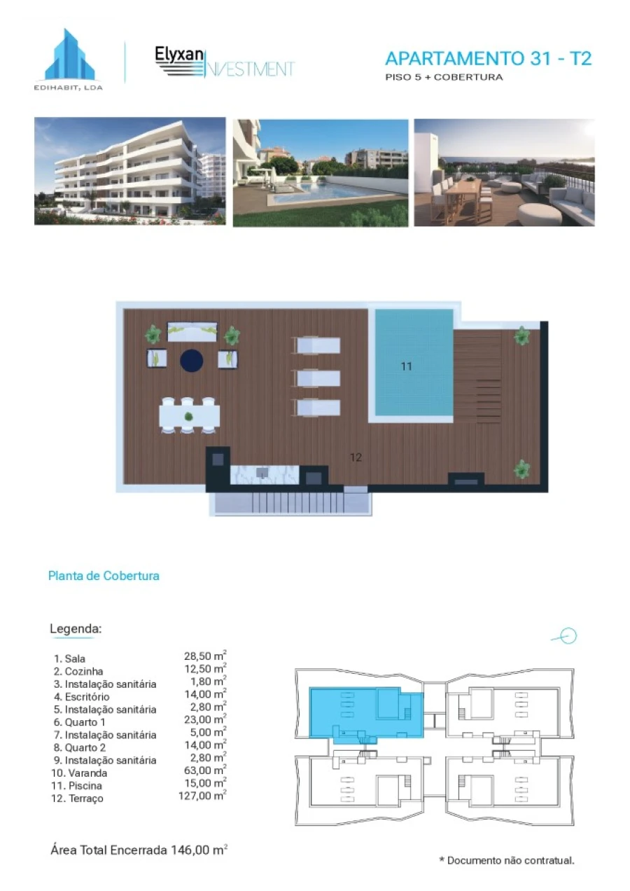 Apartamento T3 para Venda em Portimão Planta 2