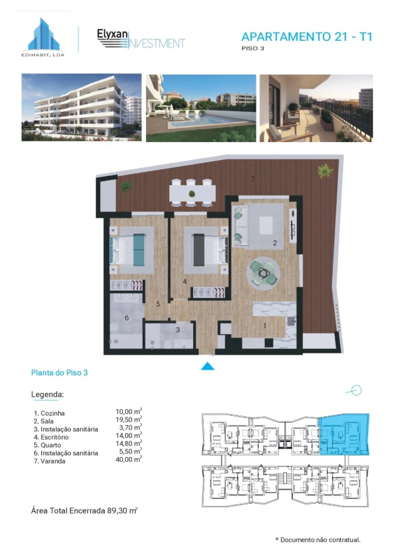 Apartamento T2 para Venda em Portimão Planta 2