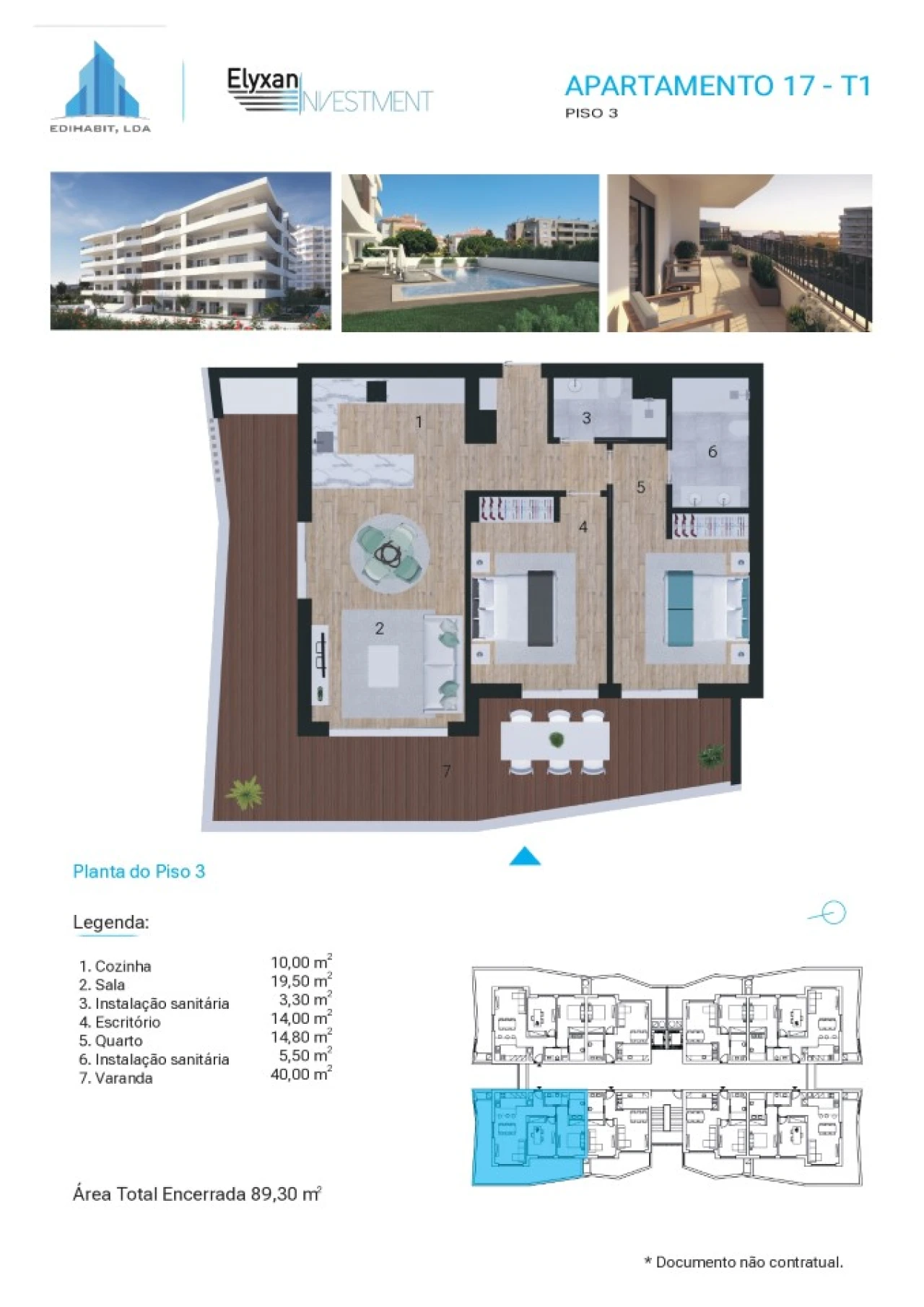 Apartamento T2 para Venda em Portimão Planta 3