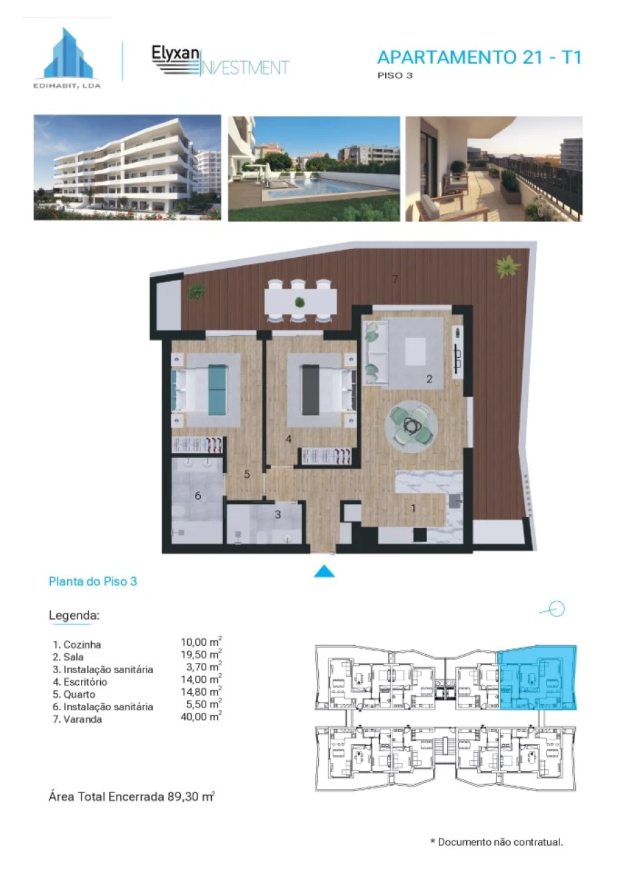 Apartamento T2 para Venda em Portimão Planta 2