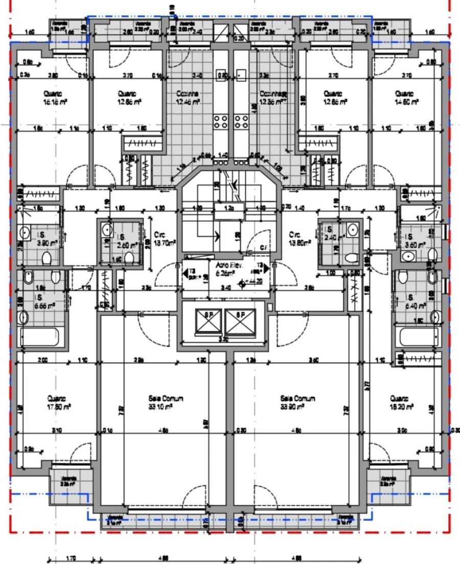 Apartamento T3 para Venda em Carcavelos e Parede Planta 1