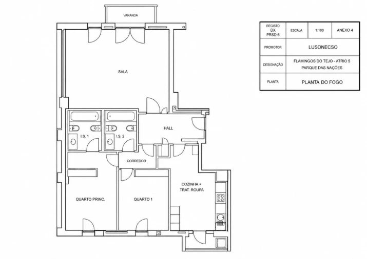 Apartamento T2 para Venda em Parque das Nações Planta 1
