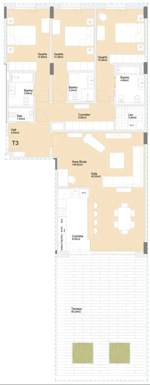 Apartamento T3 para Venda em Lordelo do Ouro e Massarelos