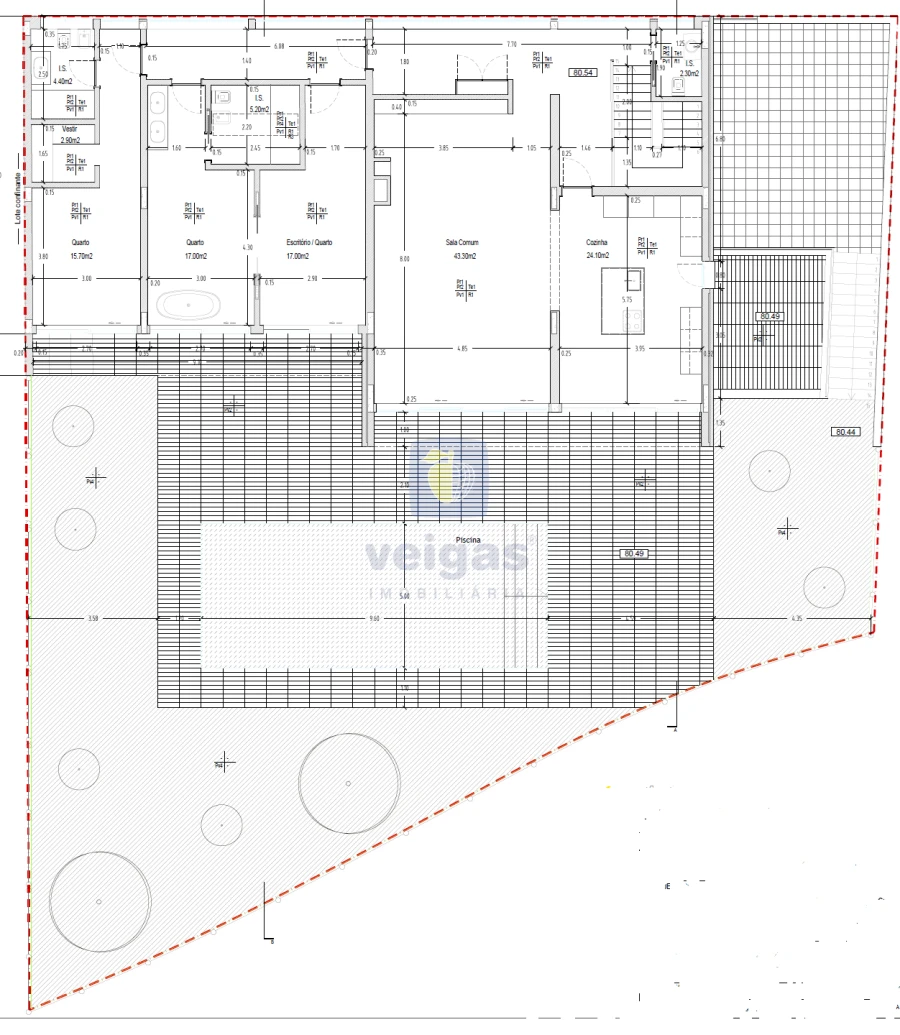 Moradia T3 para Venda em Vau Planta 1