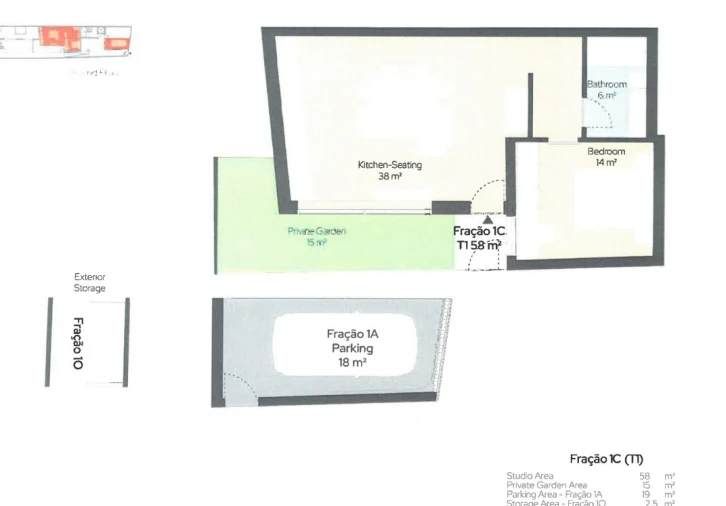 Apartamento T1 para Venda em Matosinhos e Leça da Palmeira Planta 1