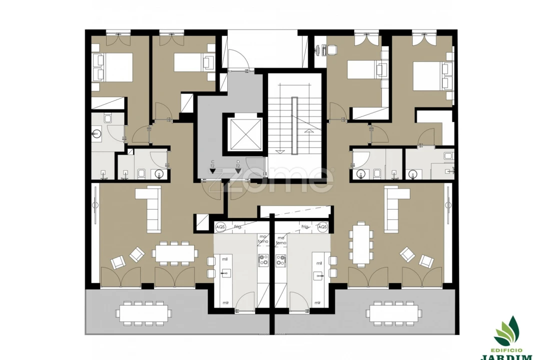 Apartamento T2 para Venda em Alto do Seixalinho, Santo André e Verderena Planta 2