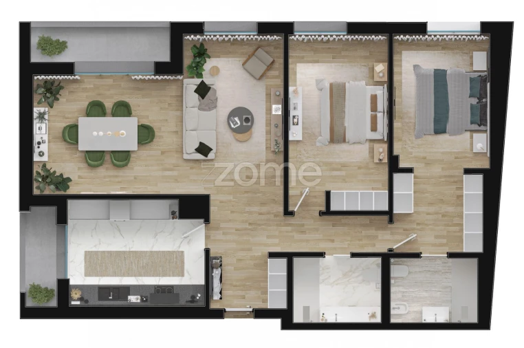 Apartamento T2 para Venda em Pontinha e Famões Planta 1